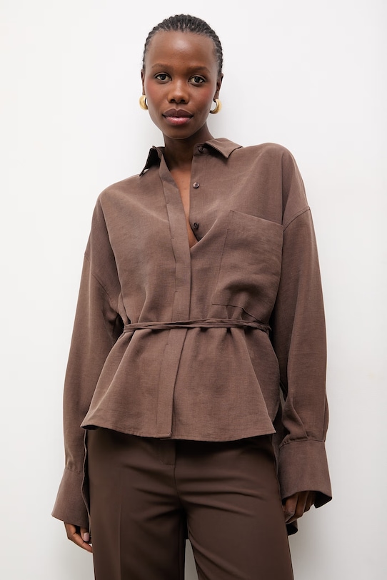 Answear.LAB koszula klasyczny brązowy 1YA1WCGM0705.tok