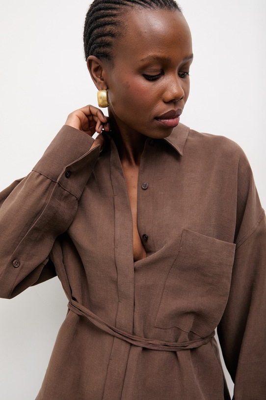 Answear.LAB koszula brązowy 1YA1WCGM0705.tok