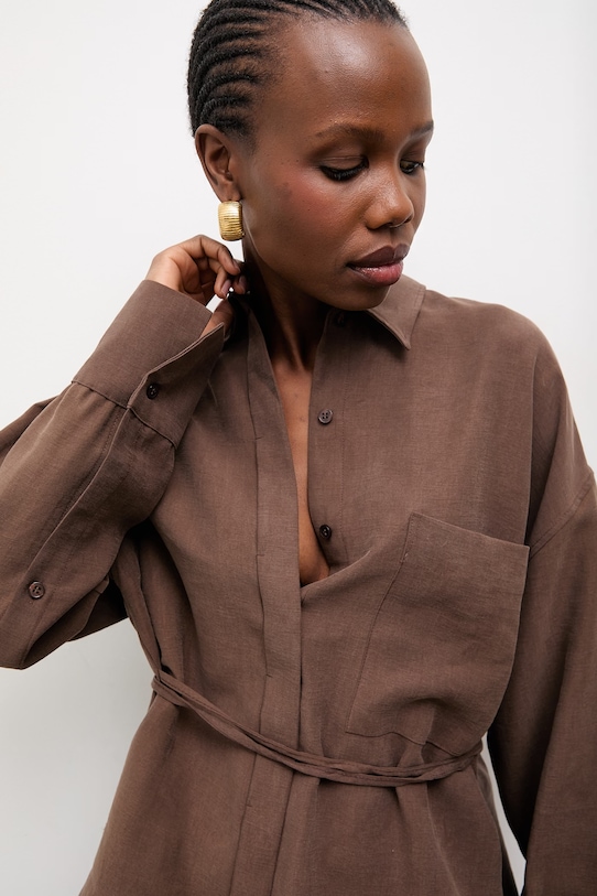 Answear.LAB koszula brązowy 1YA1WCGM0705.tok