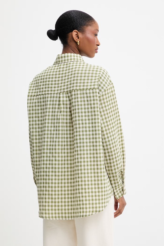 Ρούχα Πουκάμισο με προσθήκη λινού Answear.LAB E26-37.fjk πράσινο