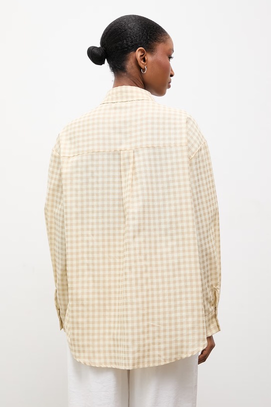 Ρούχα Πουκάμισο με προσθήκη λινού Answear.LAB E26-37.fjk μπεζ