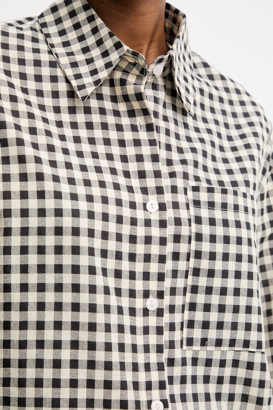 Πουκάμισο με προσθήκη λινού Answear.LAB E26-37.fjk μαύρο