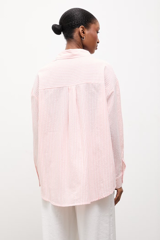 Odzież Answear.LAB koszula z dodatkiem lnu A25-61.fjk różowy