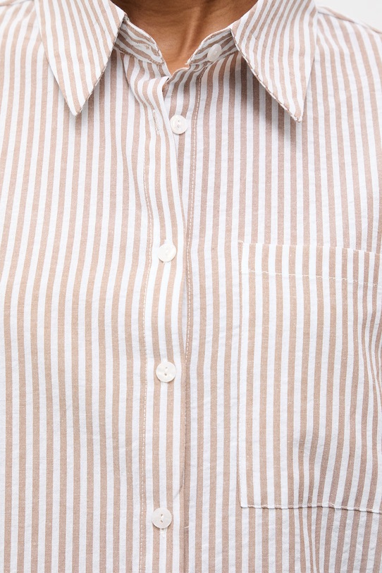 Answear.LAB koszula z dodatkiem lnu A25-61.fjk brązowy