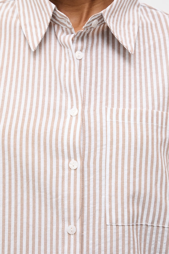 Answear.LAB koszula z dodatkiem lnu A25-61.fjk brązowy