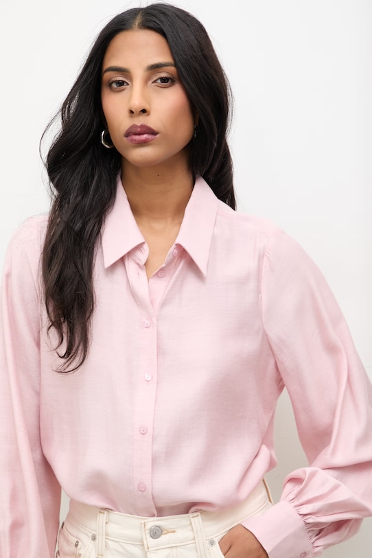 Answear.LAB koszula z domieszką wełny 971404.hak różowy WS26