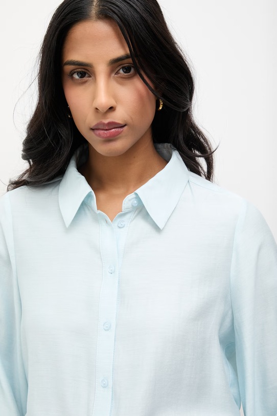 Answear.LAB koszula z domieszką wełny niebieski 971404.hak