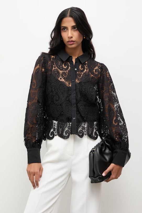 Answear.LAB koszula regular czarny 670334.hak