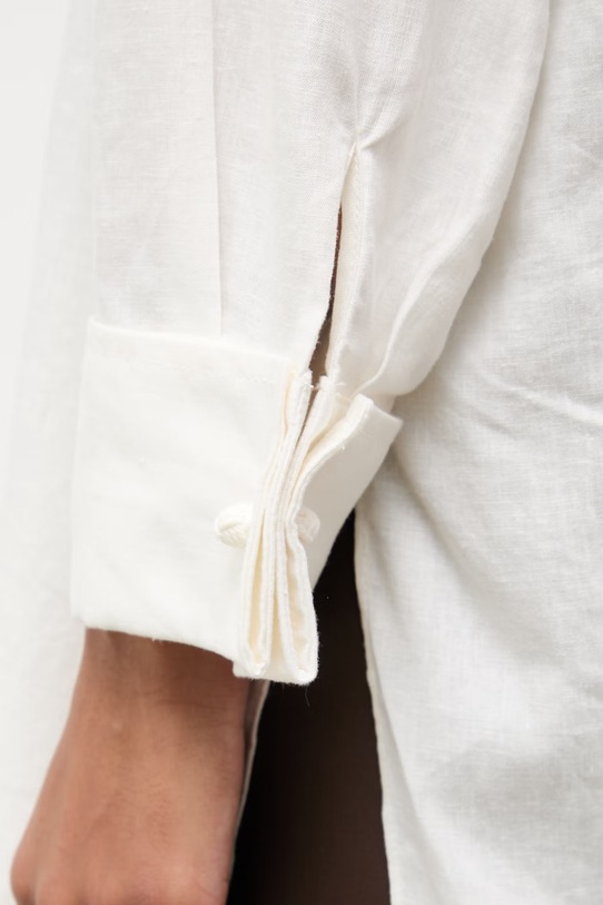 Answear.LAB koszula z dodatkiem lnu 971397.hak biały