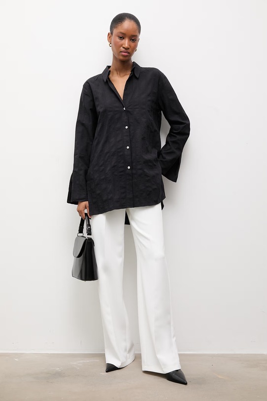 Answear.LAB koszula bawełniana 33637.TOK czarny WS26