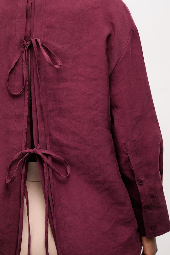 Answear.LAB koszula WS26-KDD030 bordowy