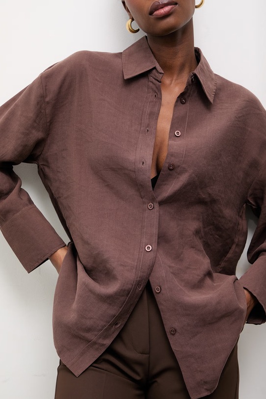 Answear.LAB koszula klasyczny brązowy WS26-KDD030