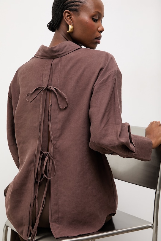 Answear.LAB koszula WS26-KDD030 brązowy