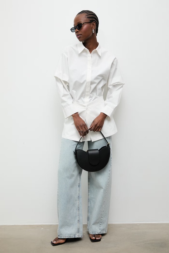 Answear.LAB koszula damska bawełniana GM0701 beżowy WS26