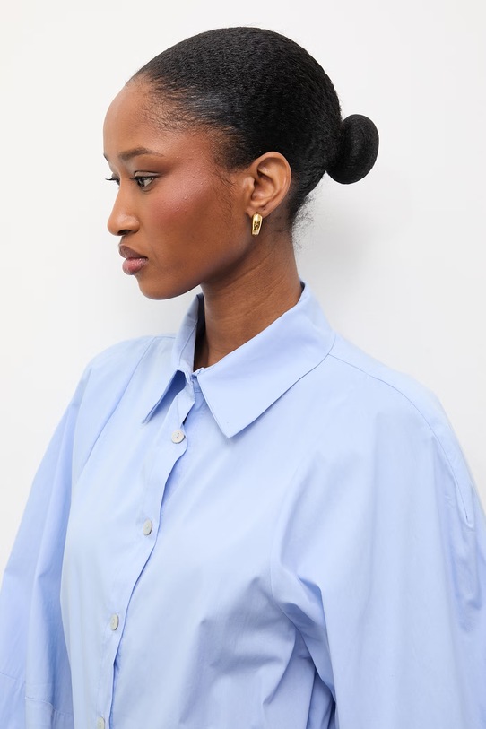 Answear.LAB koszula damska bawełniana niebieski WS26-KDD036
