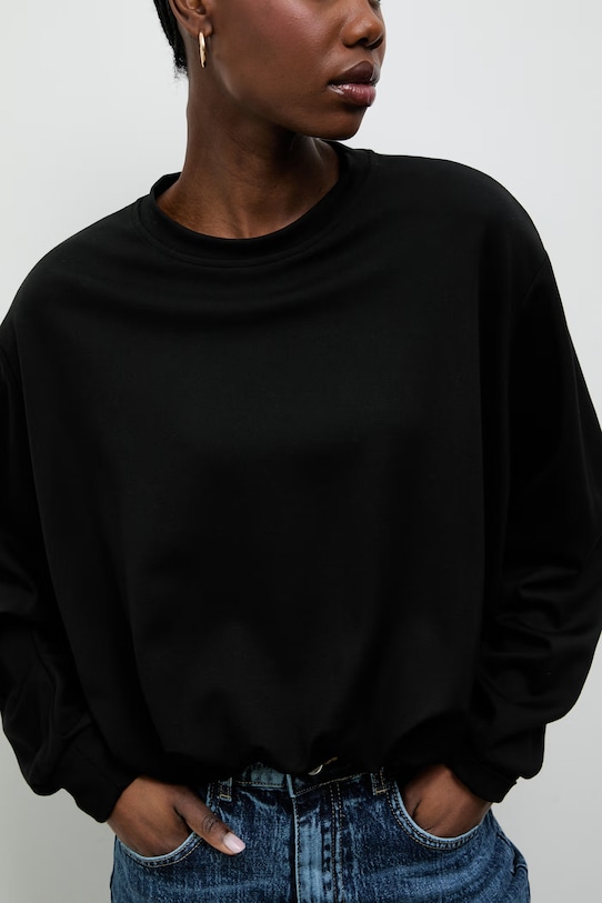 Answear.LAB bluzka damska z wiskozą czarny 95003.iak