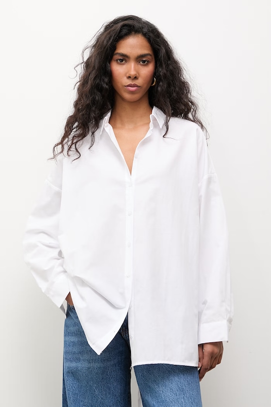 Odzież Answear.LAB koszula damska bawełniana WS26-KDD038 biały