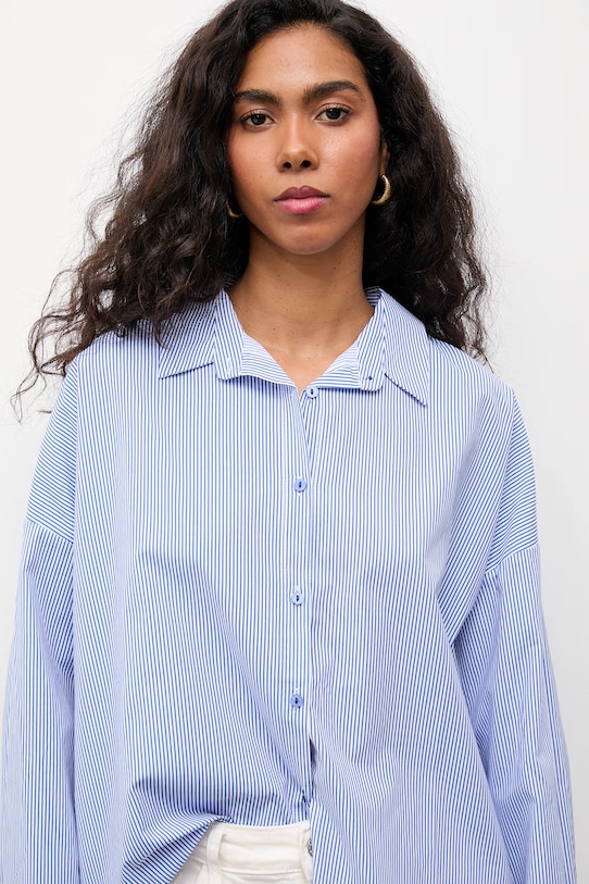Answear.LAB koszula damska bawełniana niebieski WS26-KDD038