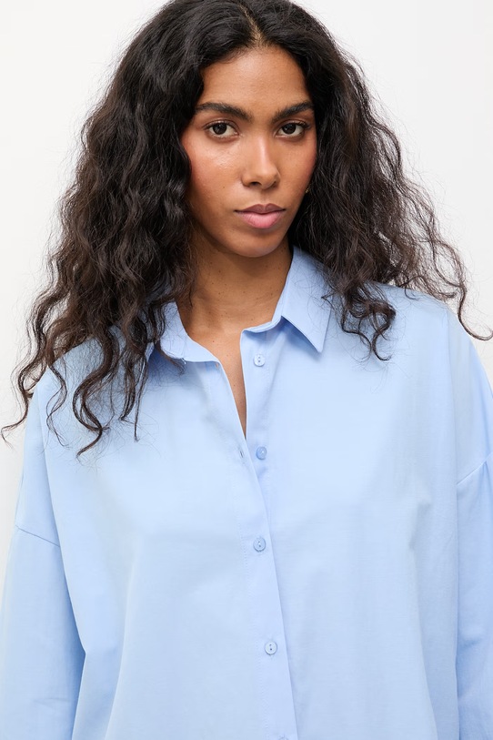 Answear.LAB koszula damska bawełniana niebieski WS26-KDD038