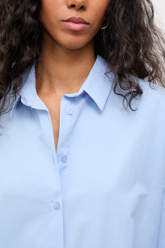 Answear.LAB koszula damska bawełniana WS26-KDD038 niebieski