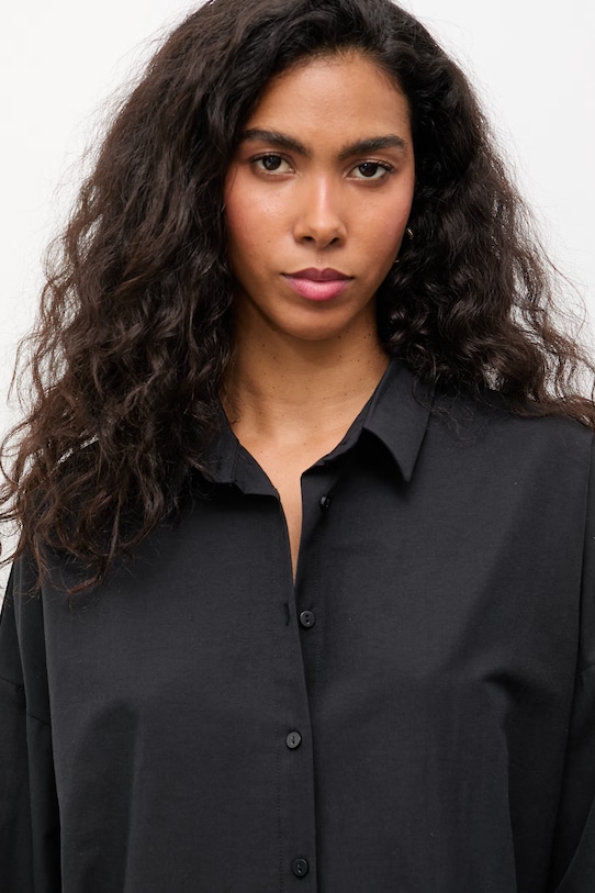Answear.LAB koszula damska bawełniana czarny WS26-KDD038