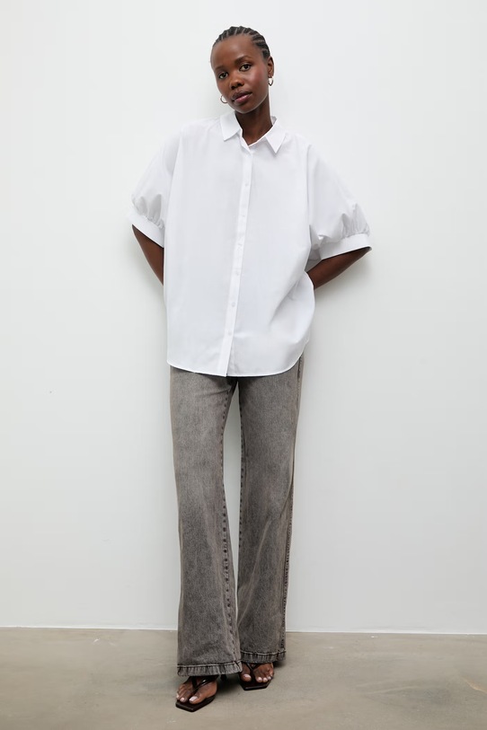 Answear.LAB koszula damska z bawełną kdd01A.sng.ok biały WS26