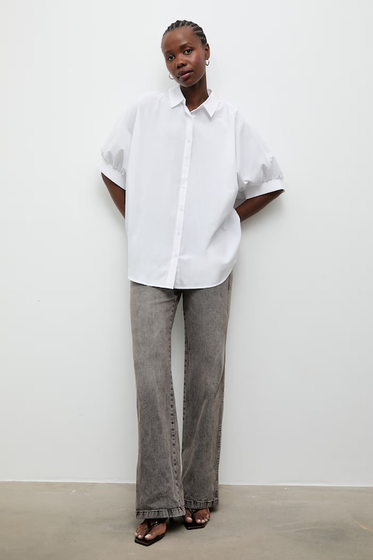 Answear.LAB koszula damska z bawełną kdd01A.sng.ok biały WS26