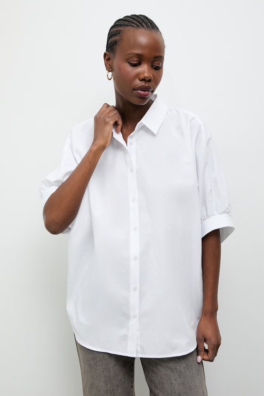 Answear.LAB koszula damska z bawełną biały kdd01A.sng.ok