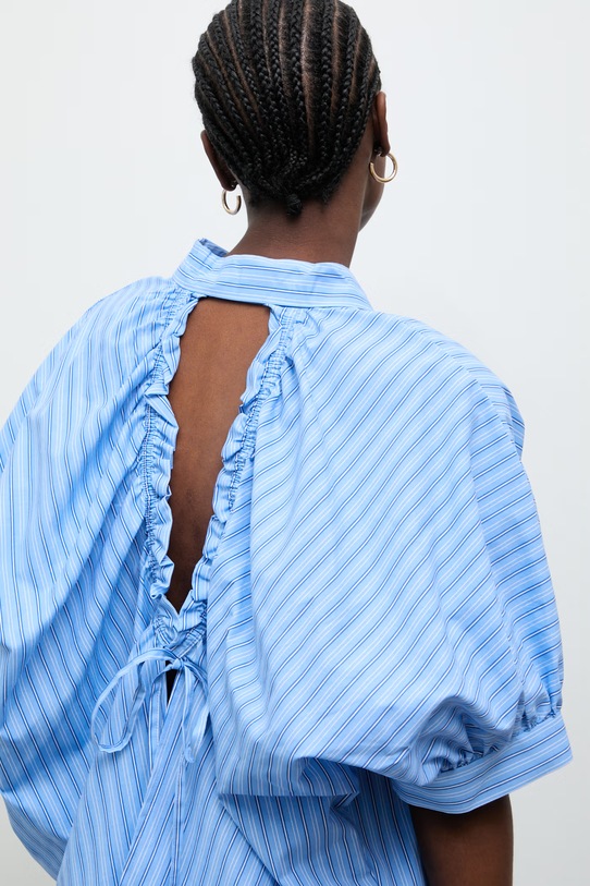 Answear.LAB koszula damska z bawełną niebieski kdd01A.sng.ok