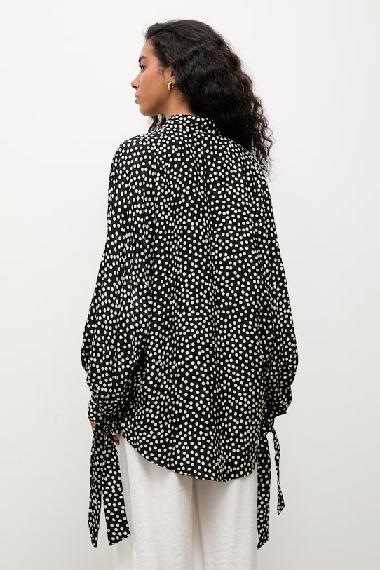 Odzież Answear.LAB bluzka koszulowa damska z wiskozą WS26-KDD040 czarny
