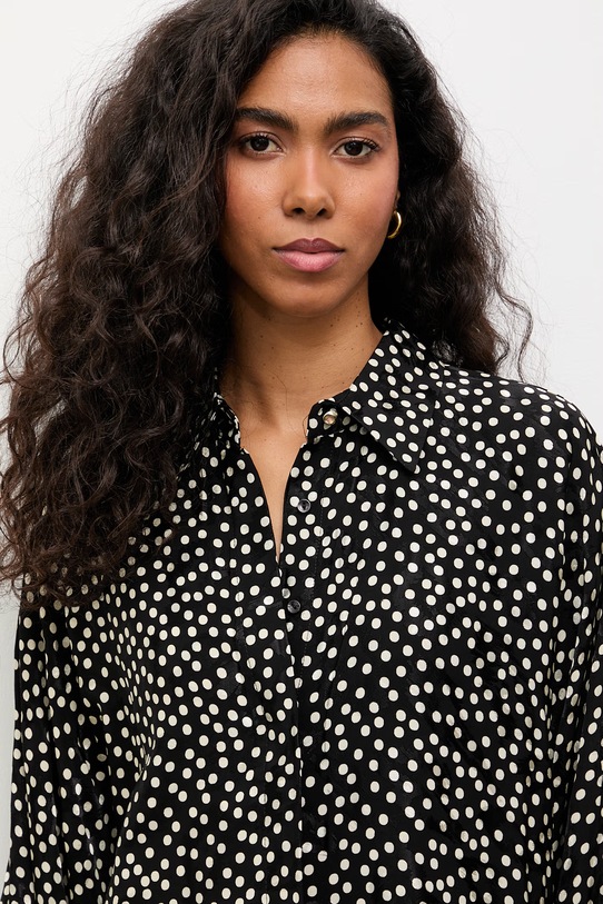 Answear.LAB bluzka koszulowa damska z wiskozą WS26-KDD040 czarny