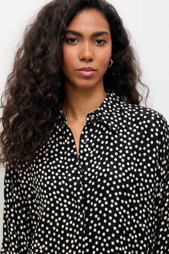 Answear.LAB bluzka koszulowa damska z wiskozą WS26-KDD040 czarny