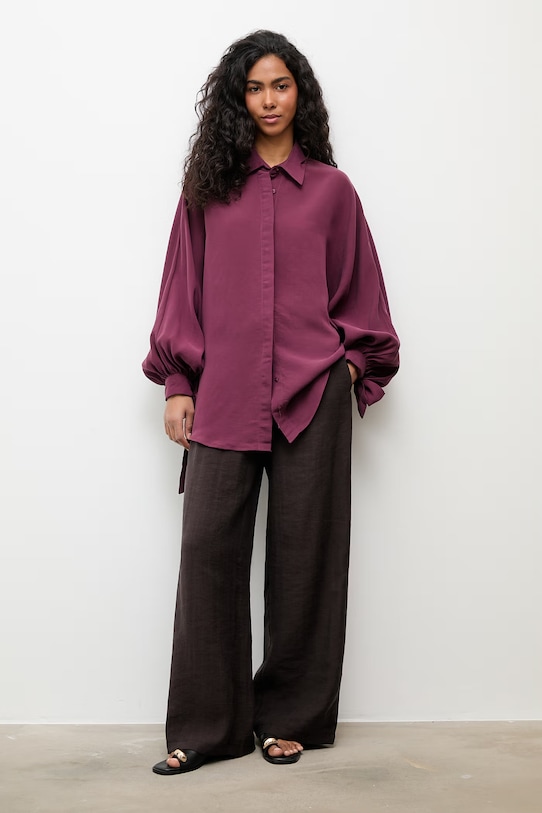 Answear.LAB koszula damska z modalem WS26-KDD043 czerwony WS26