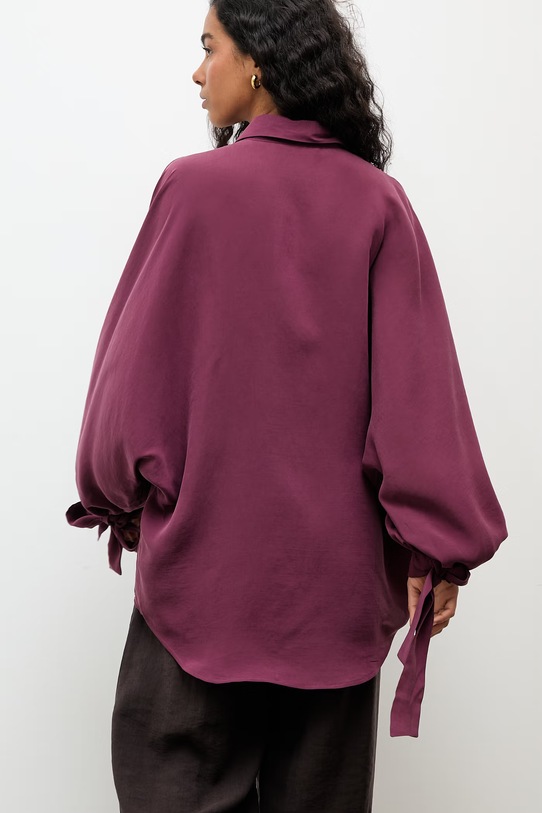 Odzież Answear.LAB koszula damska z modalem WS26-KDD043 czerwony