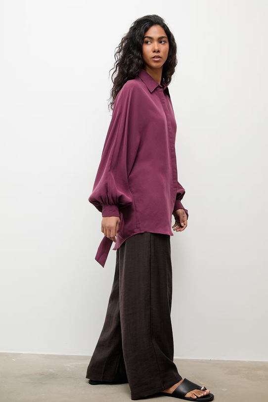 Answear.LAB koszula damska z modalem WS26-KDD043 czerwony