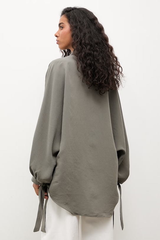 Odzież Answear.LAB koszula damska z modalem WS26-KDD043 zielony