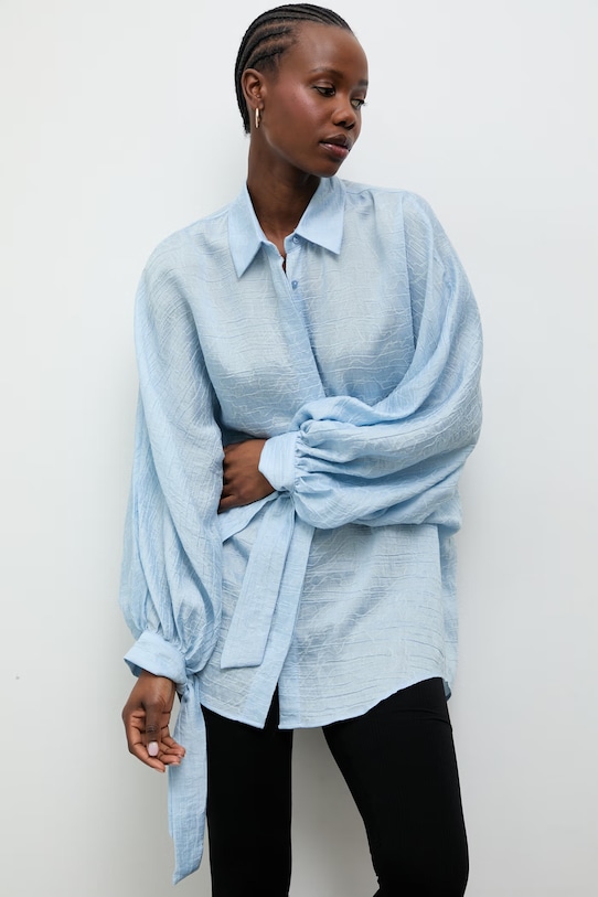 Answear.LAB koszula damska z lyocellem niebieski 4469orf.tok