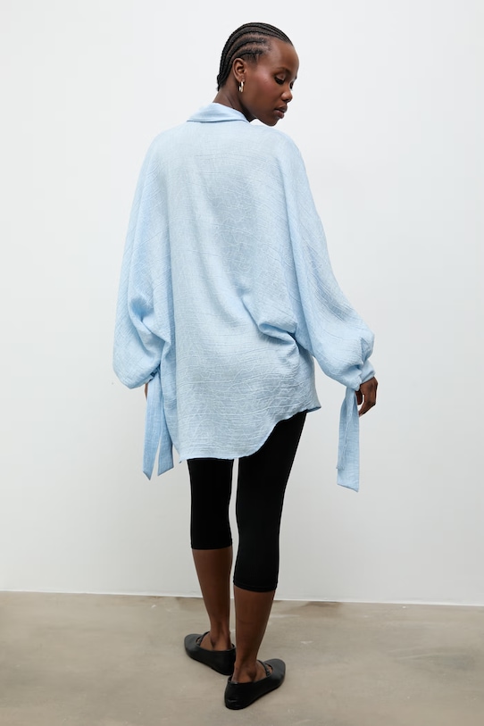 Odzież Answear.LAB koszula damska z lyocellem 4469orf.tok niebieski