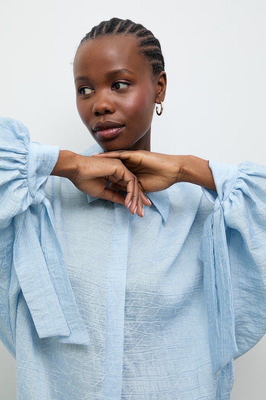 Answear.LAB koszula damska z lyocellem niebieski 4469orf.tok