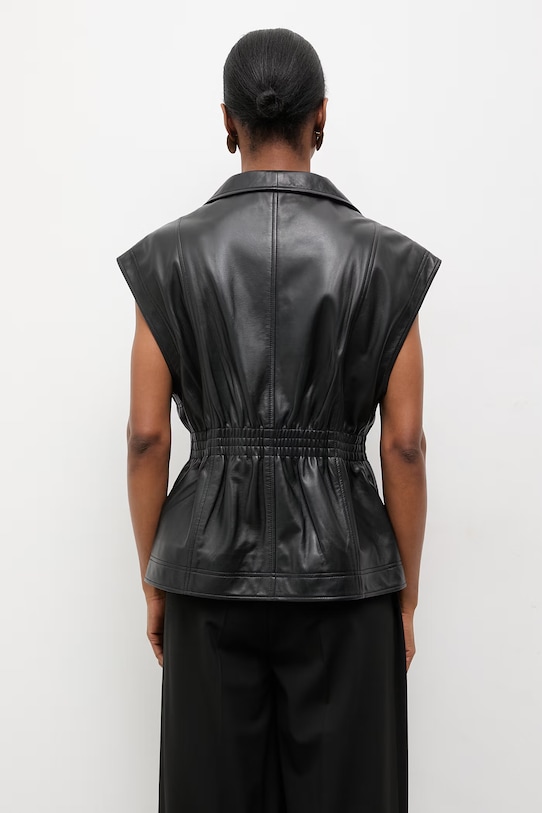 Odzież Answear.LAB bezrękawnik skórzany NIVA z kolekcji Unscripted WS26-KMD000 czarny