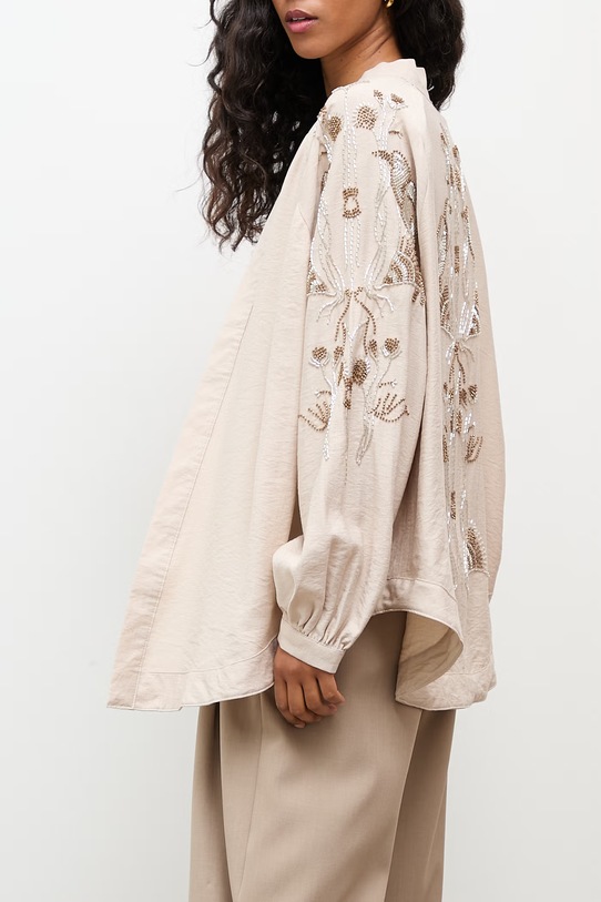 Answear.LAB marynarka damska z wiskozy WS26-KMD002 beżowy WS26