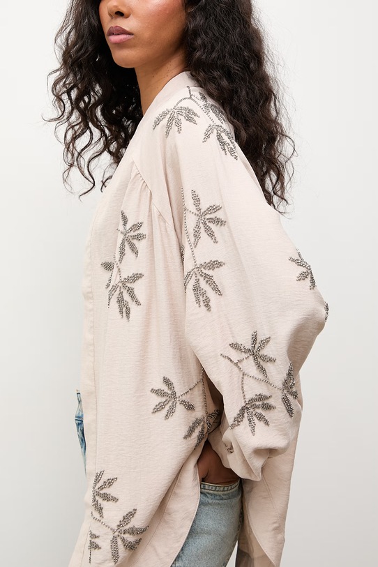 Answear.LAB marynarka damska z wiskozy WS26-KMD003 beżowy