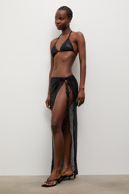 Answear.LAB strój kąpielowy dwuczęściowy i pareo damskie czarny HL3AE94.B.fak