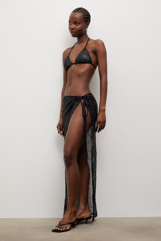 Answear.LAB strój kąpielowy dwuczęściowy i pareo damskie czarny HL3AE94.B.fak