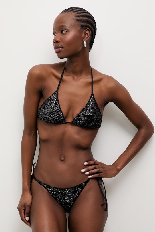 Answear.LAB strój kąpielowy dwuczęściowy i pareo damskie HL3AE94.B.fak czarny WS26