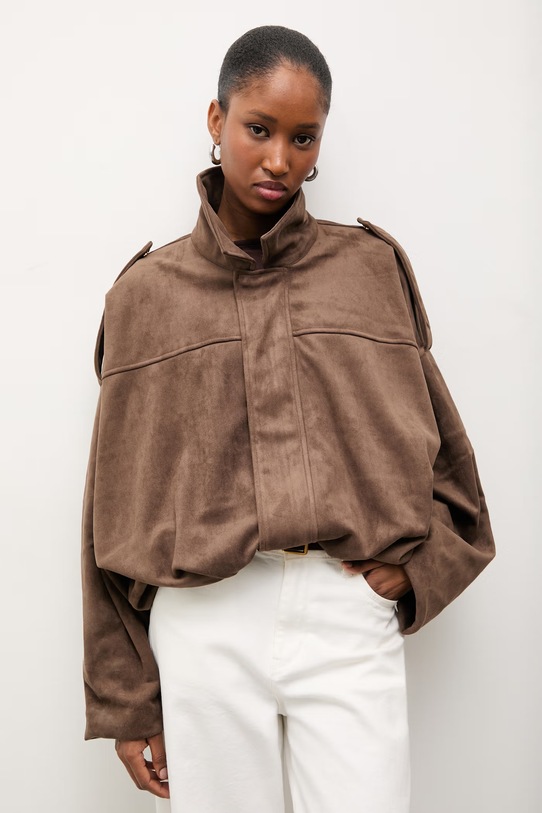 Answear.LAB kurtka brązowy AZ1579.fjk