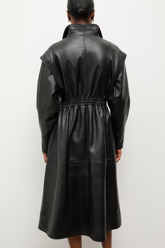 Odzież Answear.LAB płaszcz skórzany NINA z kolekcji Unscripted WS26-KPD003 czarny