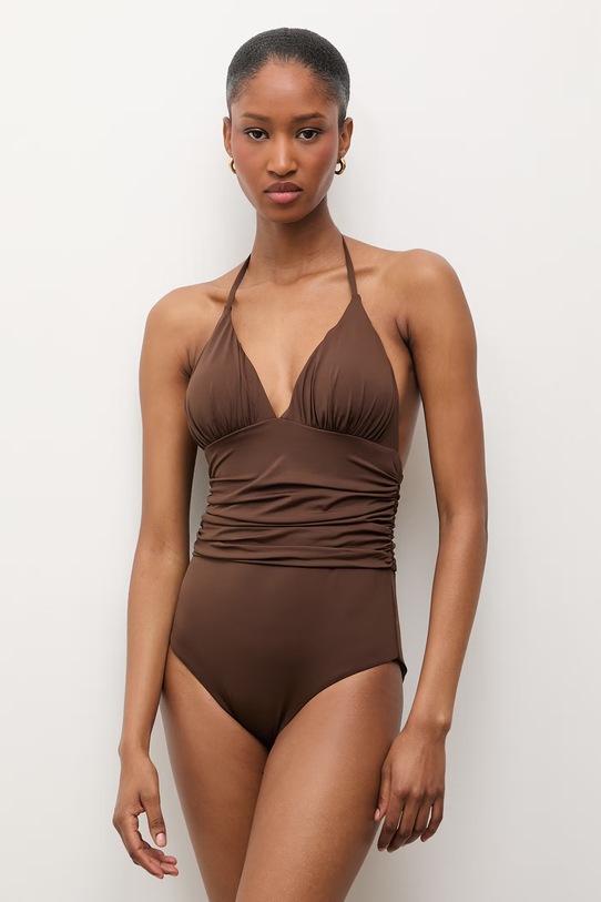 Odzież Answear.LAB strój kąpielowy jednoczęściowy damski WS26-KSD003 brązowy