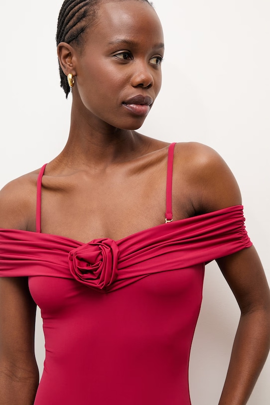 Answear.LAB jednoczęściowy strój kąpielowy HW1AE1823.fak czerwony