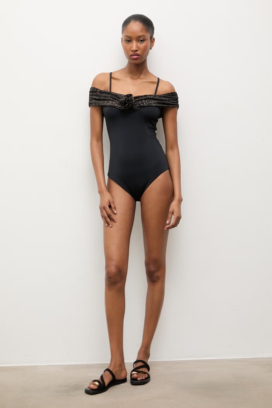 Answear.LAB jednoczęściowy strój kąpielowy HW1AE1823.fak czarny WS26